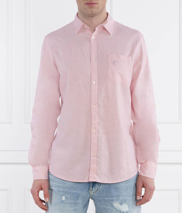 Льняная рубашка Regular fit Guess Underwear, розовый
Льняная рубашка Regular fit Guess Underwear, розовый