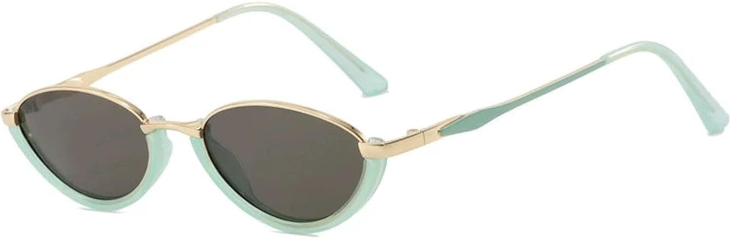 Модные роскошные солнцезащитные очки «кошачий глаз» маленького размера для женщин и мужчин, в металлической оправе, в стиле ретро, для вождения и путешествий, с защитой от УФ-излучения UV400 TKKTLLT, Green Gray
Модные роскошные солнцезащитные очки «кошачий глаз» маленького размера для женщин и мужчин, в металлической оправе, в стиле ретро, для вождения и путешествий, с защитой от УФ-излучения UV400 TKKTLLT, Green Gray