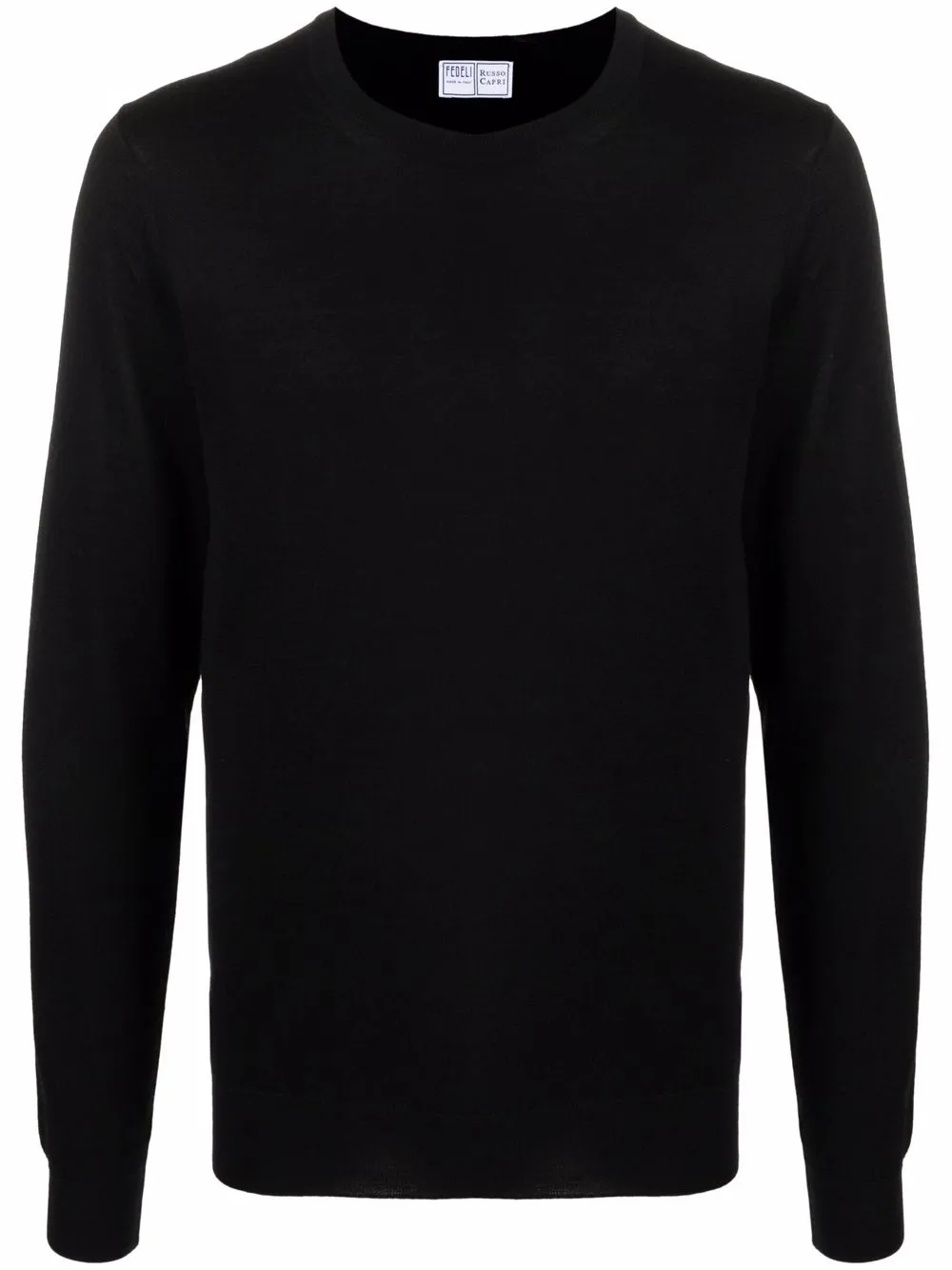 Джемпер тонкой вязки с отделкой в рубчик Fedeli, черный
Джемпер тонкой вязки с отделкой в рубчик Fedeli, черный