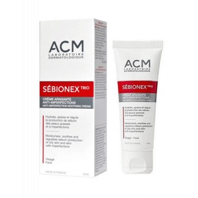 Отшелушивающий и разглаживающий крем для кожи, склонной к акне, 40 мл Sebionex Trio, ACM
Отшелушивающий и разглаживающий крем для кожи, склонной к акне, 40 мл Sebionex Trio, ACM