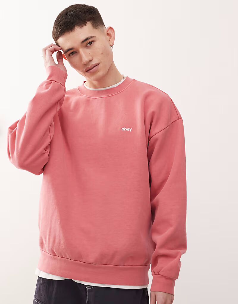 Футболка с длинным рукавом и логотипом Obey в минерально-красном пигменте
Футболка с длинным рукавом и логотипом Obey в минерально-красном пигменте