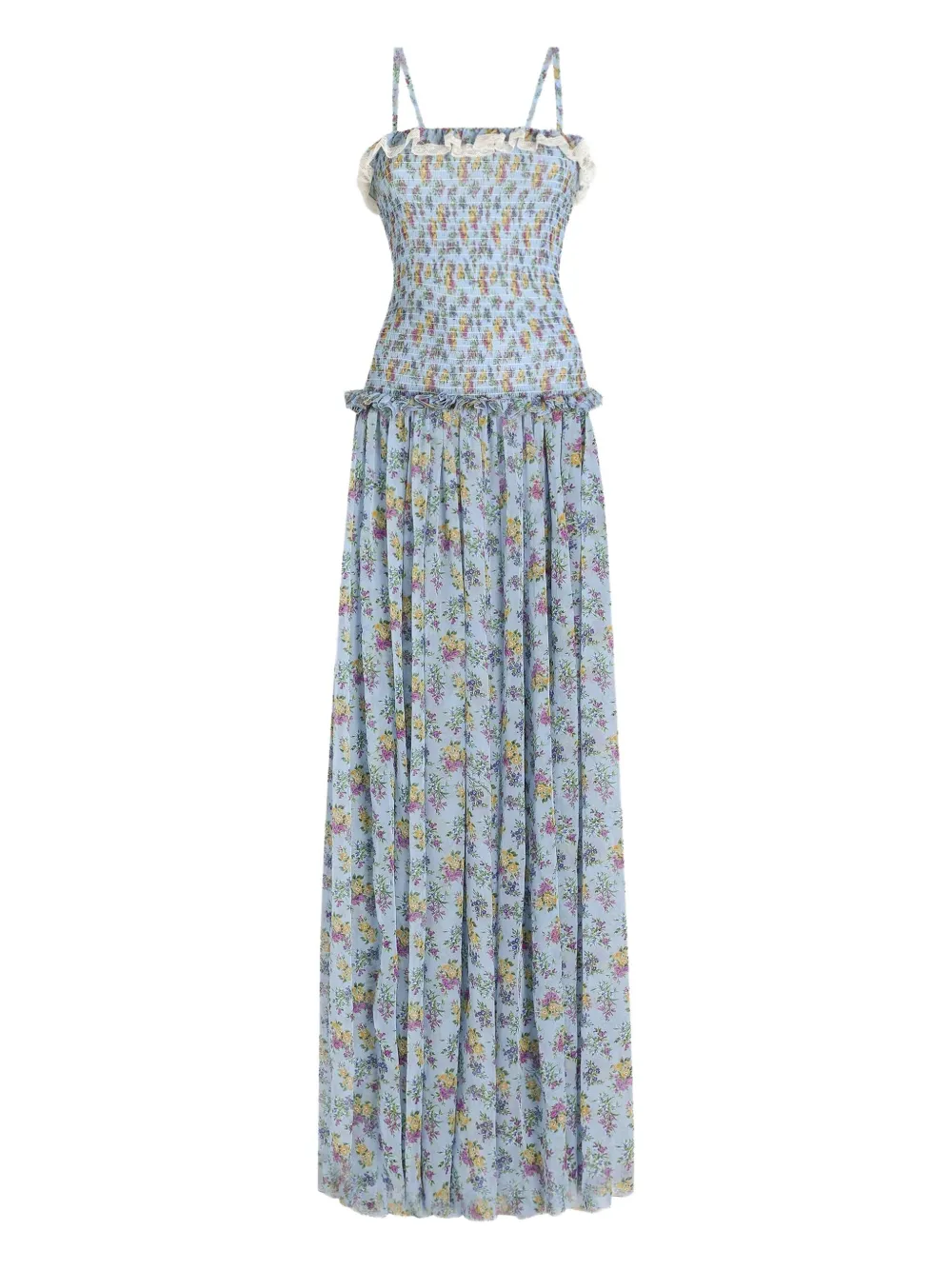 Платье с оборками и цветочным принтом DOLCE & GABBANA, синий
Платье с оборками и цветочным принтом DOLCE & GABBANA, синий