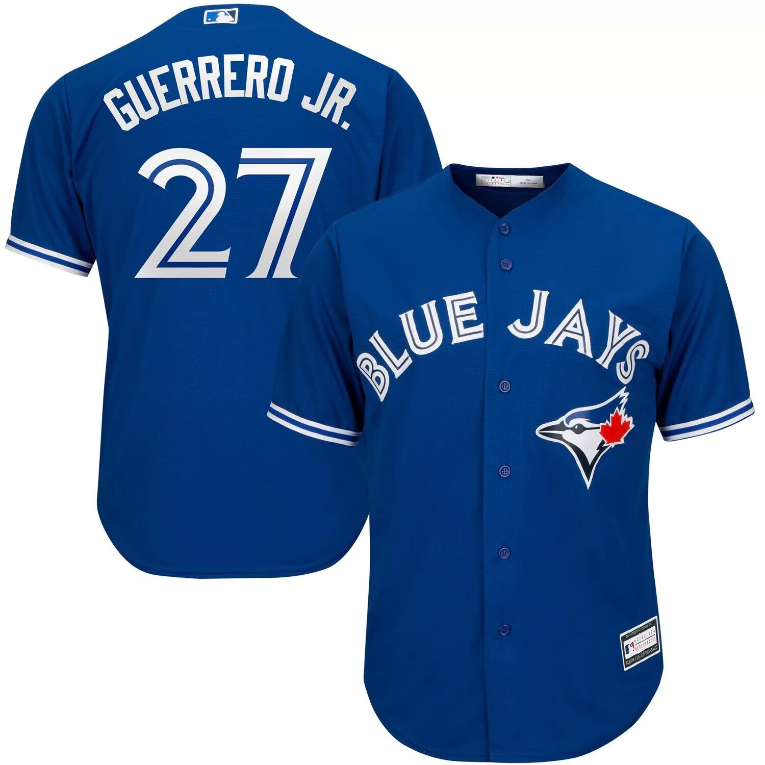 Мужская футболка игрока Royal Toronto Blue Jays Владимира Герреро-младшего Big & Tall Replica Player
Мужская футболка игрока Royal Toronto Blue Jays Владимира Герреро-младшего Big & Tall Replica Player