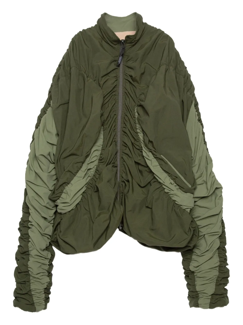 Бомбер с присборенными рукавами Yoshiokubo, зеленый
Бомбер с присборенными рукавами Yoshiokubo, зеленый