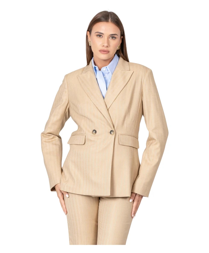 Профессиональный пиджак в стиле костюма Kocca, коричневый
Профессиональный пиджак в стиле костюма Kocca, коричневый