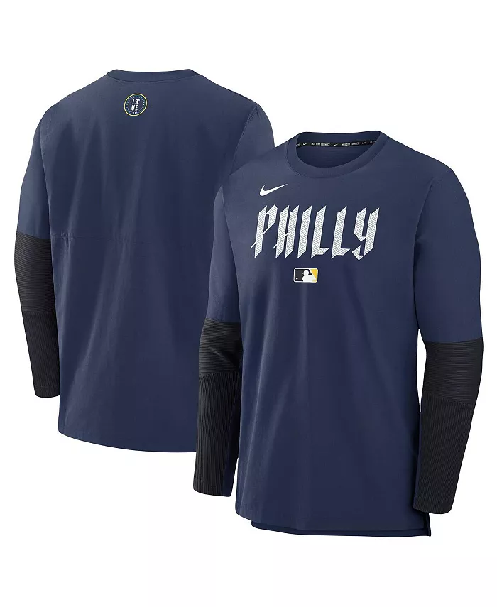 Мужская синяя футболка Philadelphia Phillies Authentic Collection City Connect с длинным рукавом, облегченная, трикотажная, для занятий спортом Nike
Мужская синяя футболка Philadelphia Phillies Authentic Collection City Connect с длинным рукавом, облегченная, трикотажная, для занятий спортом Nike
