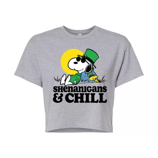 Детская укороченная футболка с Снупи и Вудстоком в арахисовых проделках Licensed Character, серый
Детская укороченная футболка с Снупи и Вудстоком в арахисовых проделках Licensed Character, серый