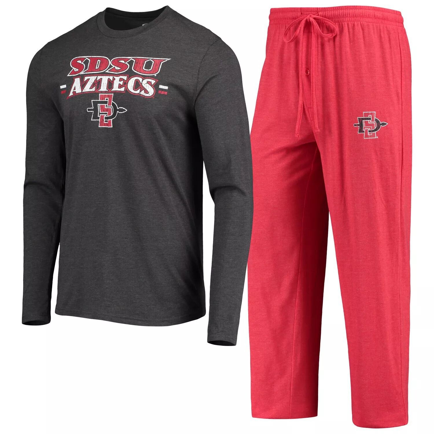 Мужской комплект для сна с длинными рукавами и брюками Concepts Sport Cardinal/Heared Charcoal San Diego State Aztecs Meter
Мужской комплект для сна с длинными рукавами и брюками Concepts Sport Cardinal/Heared Charcoal San Diego State Aztecs Meter