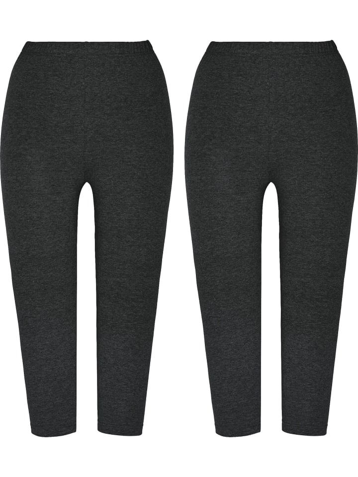 Леггинсы-капри из одинарного джерси, комплект из 2 пар, антрацитовый пестрый Erwin Müller
Леггинсы-капри из одинарного джерси, комплект из 2 пар, антрацитовый пестрый Erwin Müller