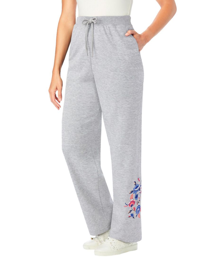 Женские спортивные штаны Within Tall Better-Fleece Pull-On с завязками Woman Within, Heather grey floral embroidery
Женские спортивные штаны Within Tall Better-Fleece Pull-On с завязками Woman Within, Heather grey floral embroidery