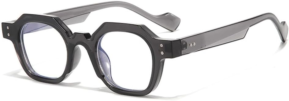 Ретро-многоугольные маленькие солнцезащитные очки для женщин, защита от УФ-излучения UV400, модный панк-стиль, декор с заклепками, мужские очки с прозрачными линзами в оправе HYYZZC, Grey Clear
Ретро-многоугольные маленькие солнцезащитные очки для женщин, защита от УФ-излучения UV400, модный панк-стиль, декор с заклепками, мужские очки с прозрачными линзами в оправе HYYZZC, Grey Clear