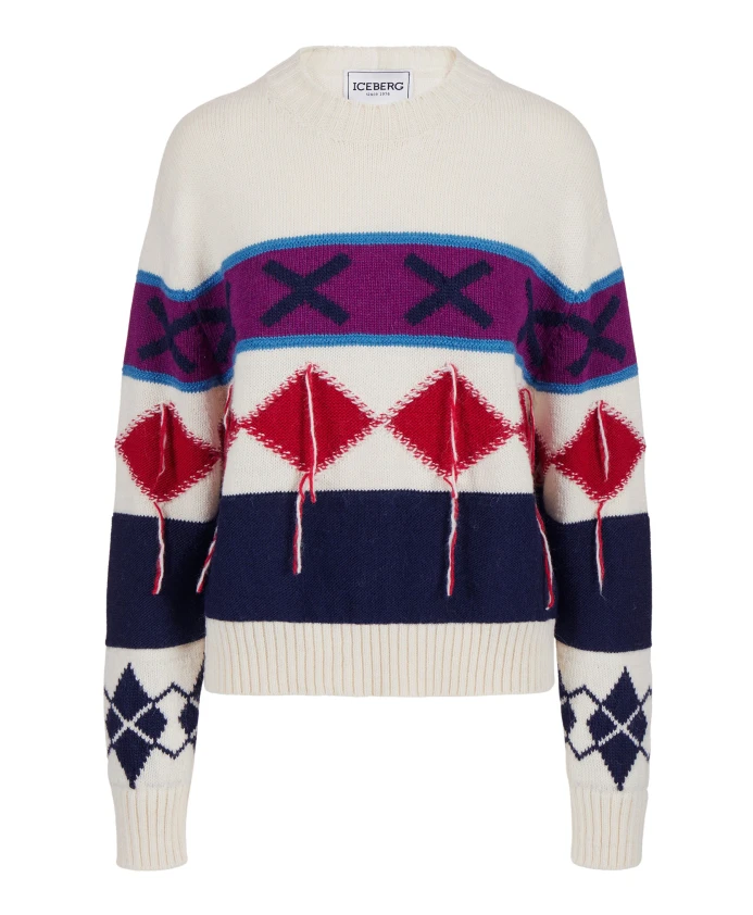 Свитер с круглым вырезом и инкрустацией бриллиантами. Iceberg, мультиколор
Свитер с круглым вырезом и инкрустацией бриллиантами. Iceberg, мультиколор