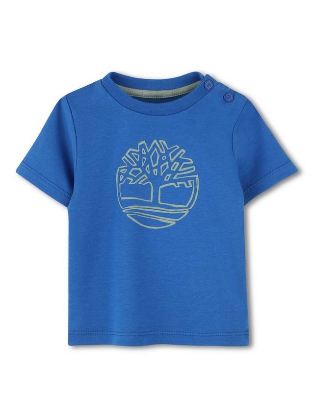 Детская футболка с логотипом Timberland, цвет Oceania 
Детская футболка с логотипом Timberland, цвет Oceania