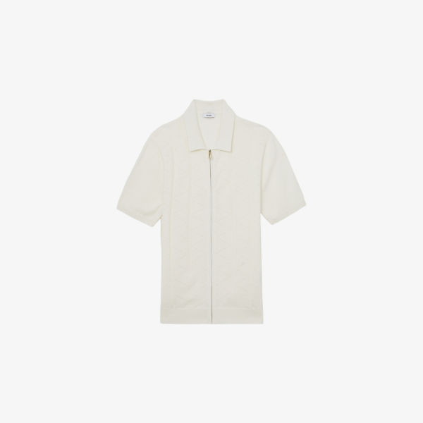 Рубашка Reiss ажурной вязки из смесовой ткани, белый
Рубашка Reiss ажурной вязки из смесовой ткани, белый