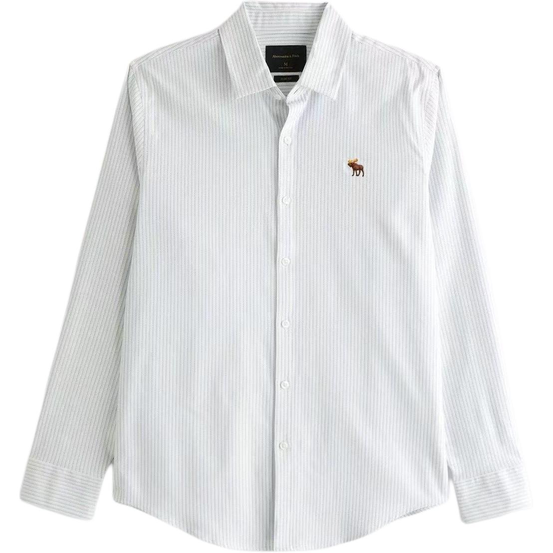 Abercrombie&Fitch Мужская рубашка белая в полоску
Abercrombie&Fitch Мужская рубашка белая в полоску