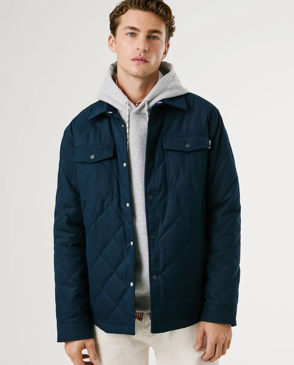 Мужская стеганая рубашка с застежкой на пуговицы Pepe Jeans, темно-синий
Мужская стеганая рубашка с застежкой на пуговицы Pepe Jeans, темно-синий