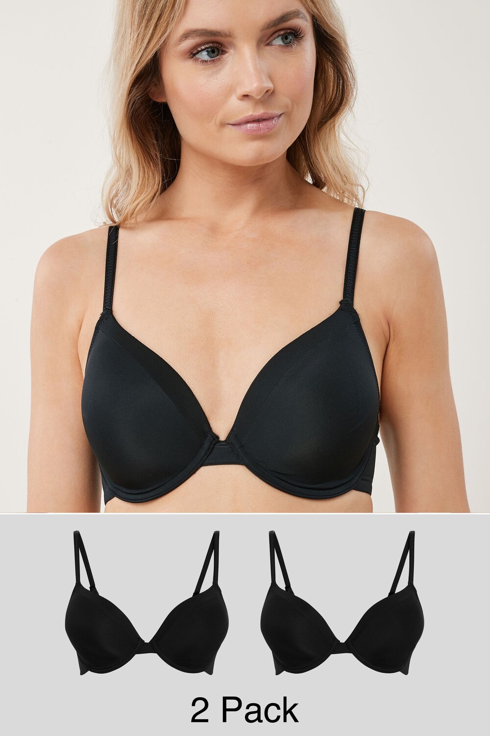 Бюстгальтеры-Футболки с легкими подкладками и полными чашками 2 шт Next, черный
Бюстгальтеры-Футболки с легкими подкладками и полными чашками 2 шт Next, черный