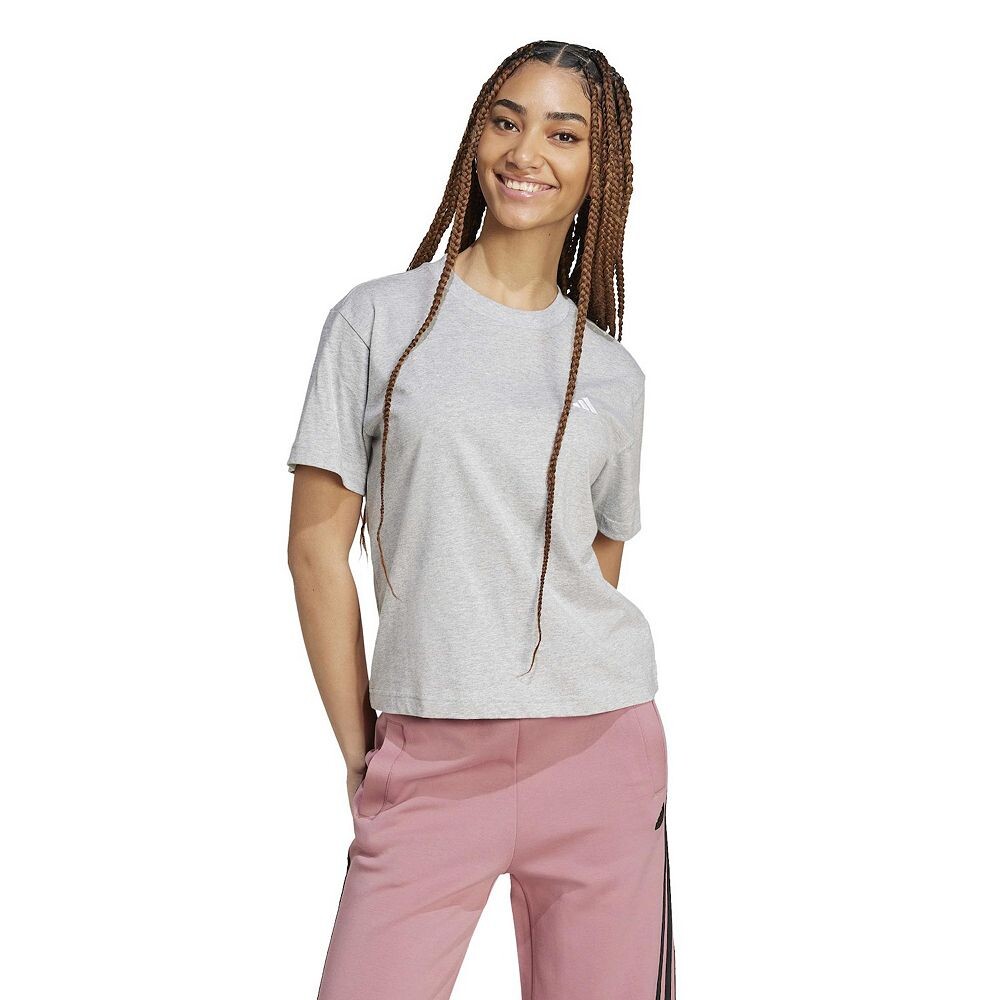 Женская спортивная футболка с маленьким логотипом adidas Essentials Adidas, цвет Medium Grey Heather
Женская спортивная футболка с маленьким логотипом adidas Essentials Adidas, цвет Medium Grey Heather