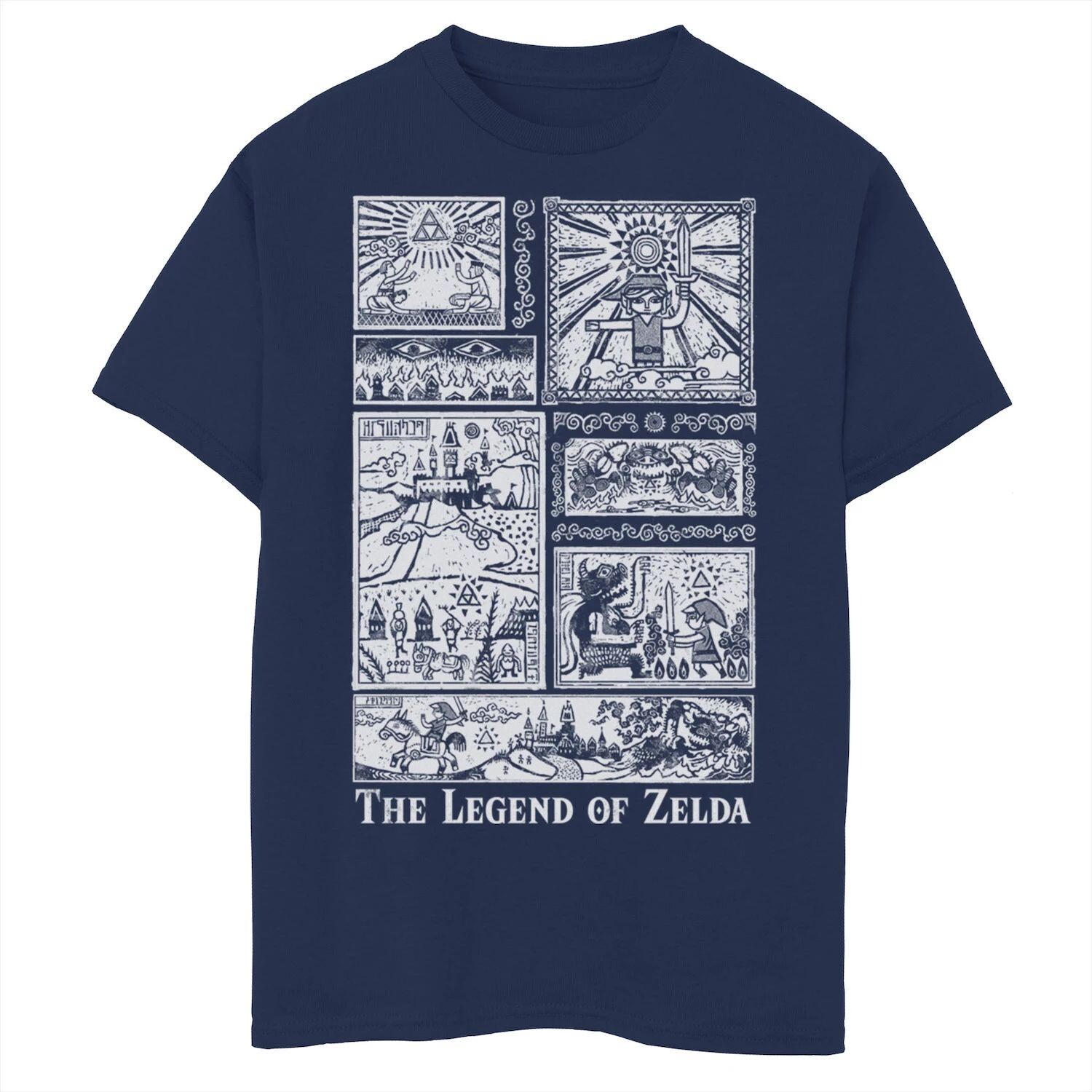 Футболка с графическим изображением Nintendo Zelda The Legend Lives In Tona Glyphs для мальчиков 8–20 лет Licensed Character, синий
Футболка с графическим изображением Nintendo Zelda The Legend Lives In Tona Glyphs для мальчиков 8–20 лет Licensed Character, синий