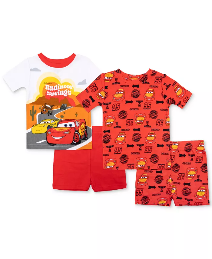 Пижама для мальчиков раннего возраста из хлопка с короткими рукавами и шортами, комплект из 4 предметов Cars, мультиколор
Пижама для мальчиков раннего возраста из хлопка с короткими рукавами и шортами, комплект из 4 предметов Cars, мультиколор