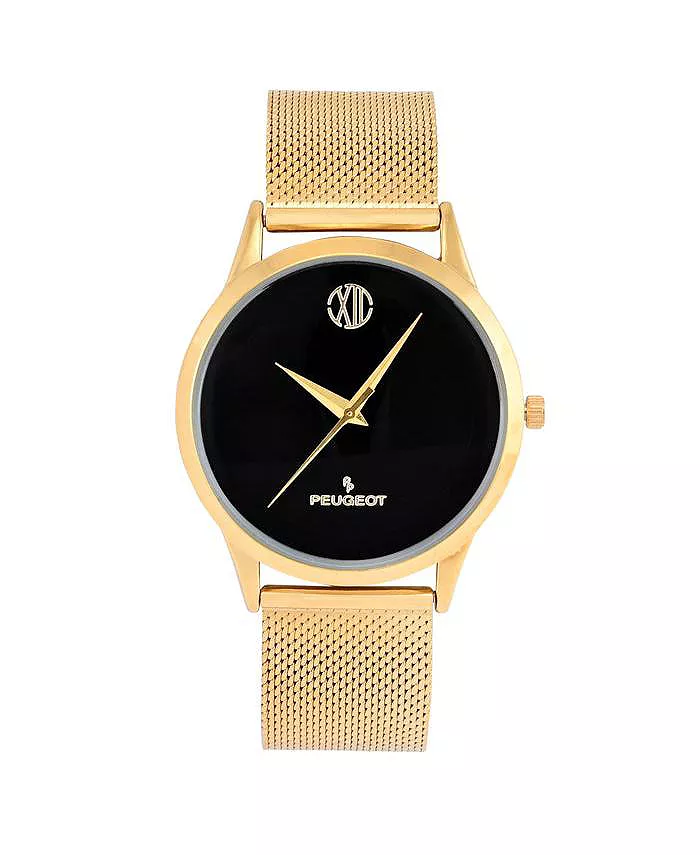Мужские часы 40 мм Wafer Slim с черным циферблатом, позолоченным корпусом и сетчатым браслетом Peugeot
Мужские часы 40 мм Wafer Slim с черным циферблатом, позолоченным корпусом и сетчатым браслетом Peugeot