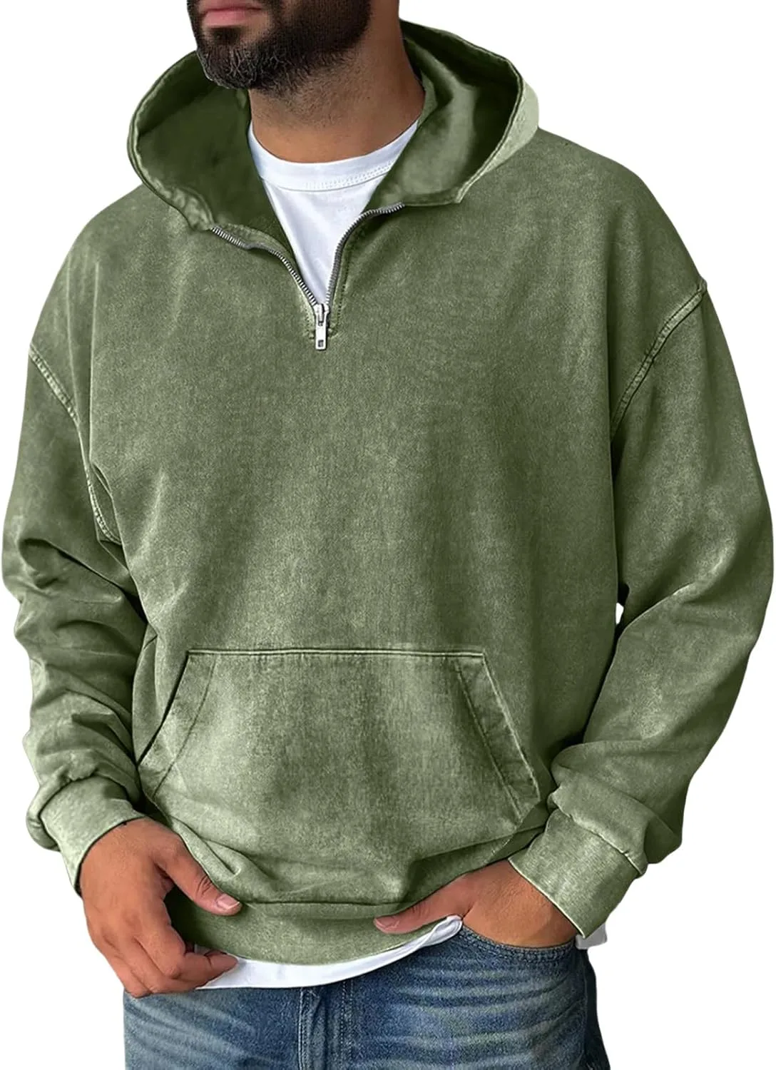 Толстовка с капюшоном и молнией на четверть, мужская, в винтажном стиле Zyuoel
Толстовка с капюшоном и молнией на четверть, мужская, в винтажном стиле Zyuoel