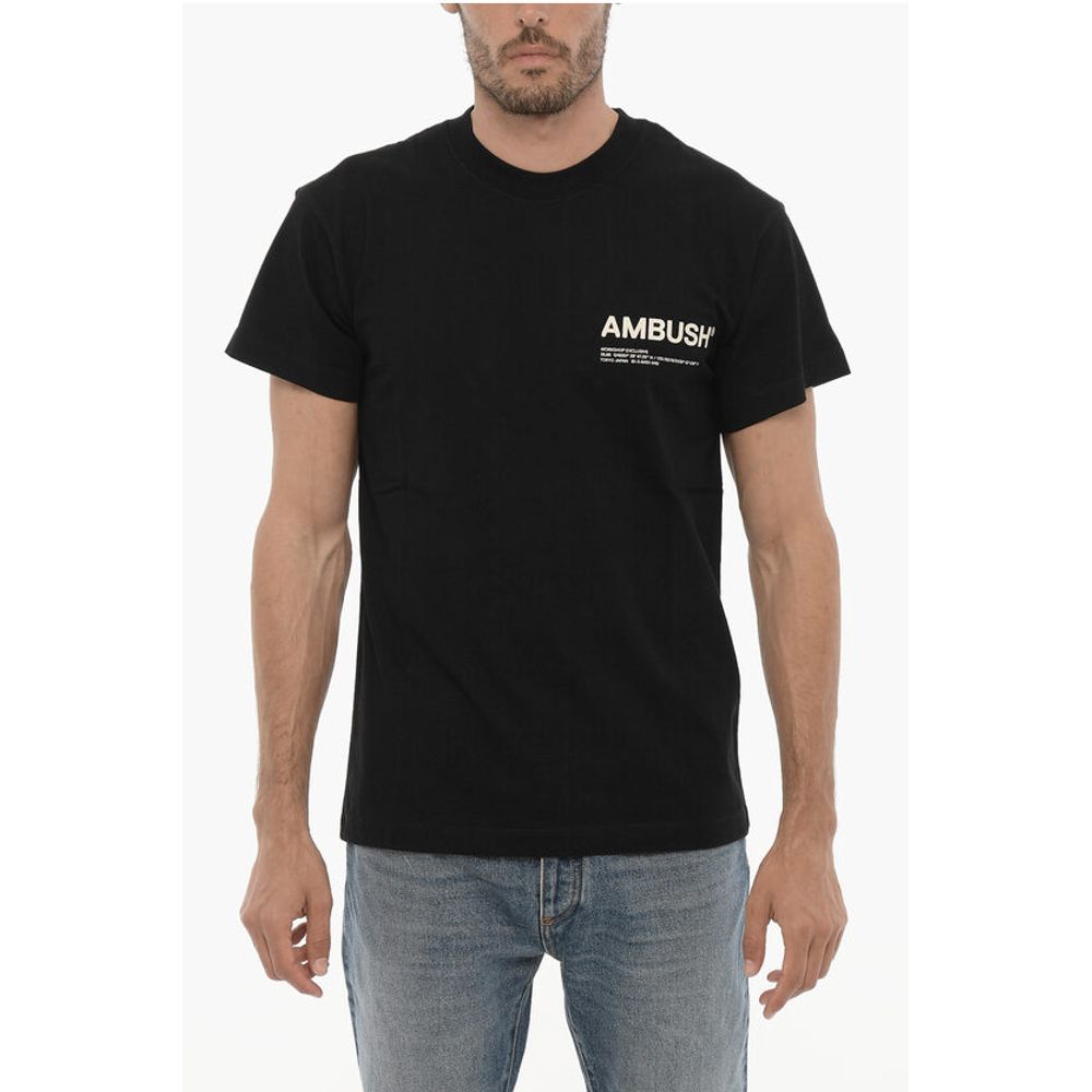 Футболка из хлопкового джерси с круглым вырезом и контрастным принтом Ambush, Black
Футболка из хлопкового джерси с круглым вырезом и контрастным принтом Ambush, Black