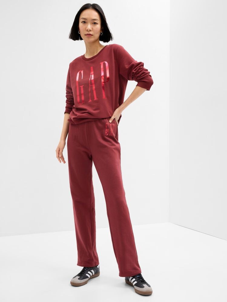 Широкие прямые спортивные штаны Gap, красный 
Широкие прямые спортивные штаны Gap, красный