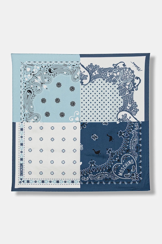 Шелковый шарф Moschino, синий
Шелковый шарф Moschino, синий