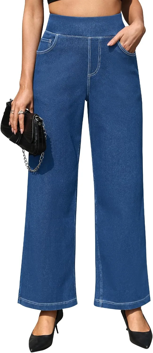 AVAMO широкие джинсы для женщин с эластичным поясом
AVAMO широкие джинсы для женщин с эластичным поясом