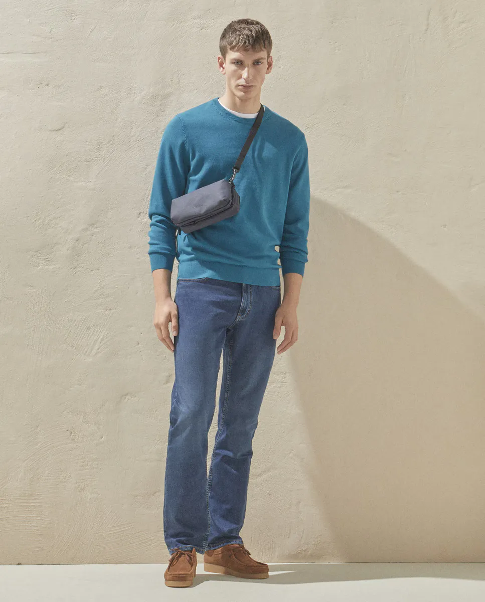 Мужской хлопковый свитер с круглым вырезом Dustin, синий
Мужской хлопковый свитер с круглым вырезом Dustin, синий