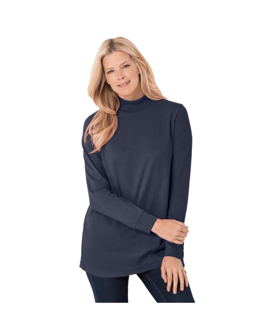 Женская футболка с длинными рукавами и высоким воротником больших размеров Woman Within, Navy, Синий, Женская футболка с длинными рукавами и высоким воротником больших размеров Woman Within, Navy
Женская футболка с длинными рукавами и высоким воротником больших размеров Woman Within, Navy, Синий, Женская футболка с длинными рукавами и высоким воротником больших размеров Woman Within, Navy