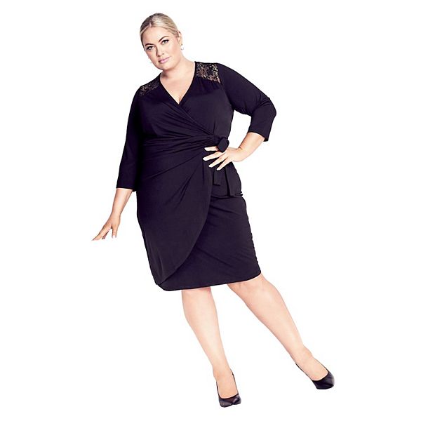 Женское платье Deanna с кружевом и запахом plus size Avenue, Black
Женское платье Deanna с кружевом и запахом plus size Avenue, Black