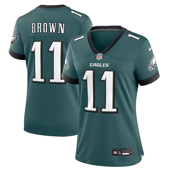 Женская игровая футболка Philadelphia Eagles A J Brown Midnight Green Nike
Женская игровая футболка Philadelphia Eagles A J Brown Midnight Green Nike