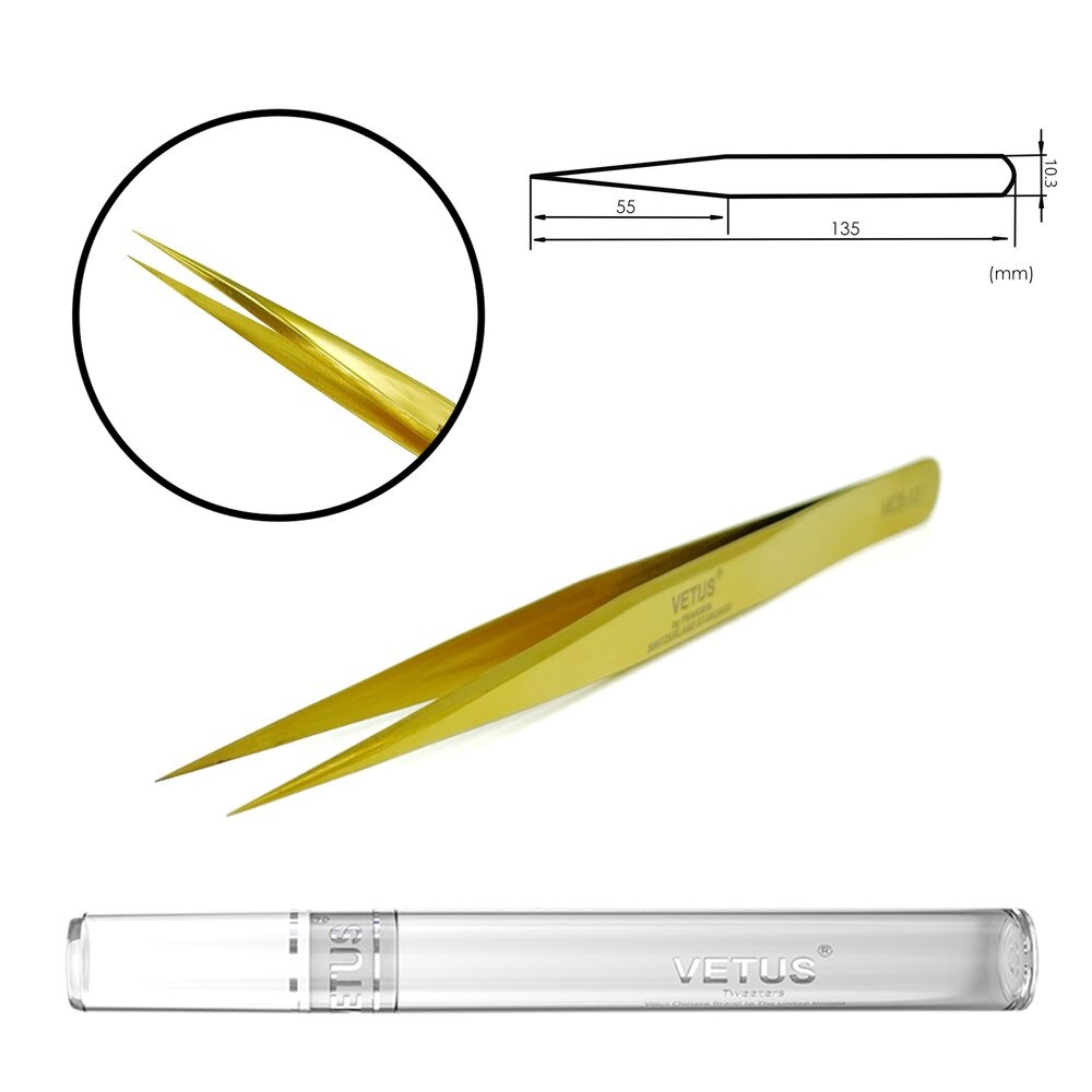 Vetus, Пинцет MCS-12, золотой
Vetus, Пинцет MCS-12, золотой