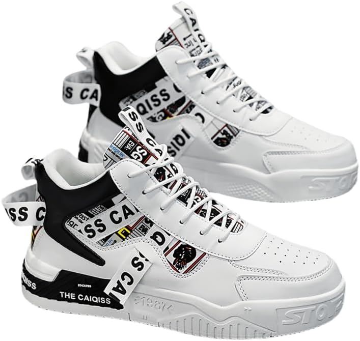 Мужские высокие кеды для скейтборда, повседневная обувь для прогулок, уличная модная обувь, легкие кроссовки на все сезоны Hhhchpm, белый/черный
Мужские высокие кеды для скейтборда, повседневная обувь для прогулок, уличная модная обувь, легкие кроссовки на все сезоны Hhhchpm, белый/черный