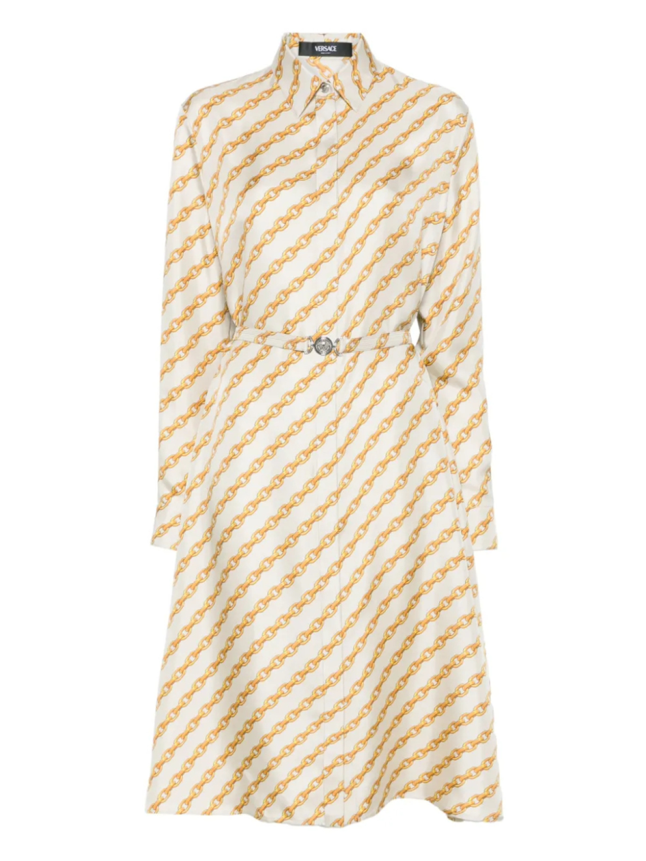 Платье-рубашка с принтом Oblique Gold Chain Versace, нейтральный
Платье-рубашка с принтом Oblique Gold Chain Versace, нейтральный