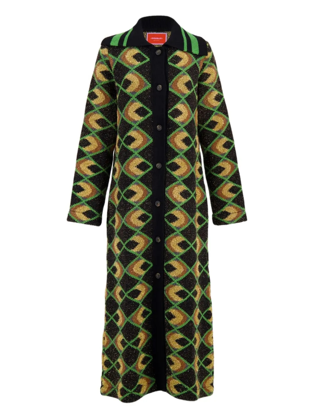 La DoubleJ пальто с геометричным узором, черный 
La DoubleJ пальто с геометричным узором, черный