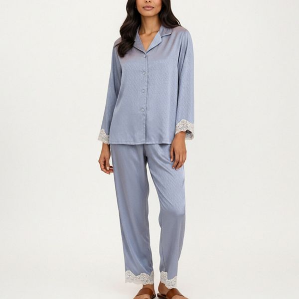 Женский комплект из 2 предметов: пижама на пуговицах и брюки на резинке Anna-Kaci, Gray
Женский комплект из 2 предметов: пижама на пуговицах и брюки на резинке Anna-Kaci, Gray