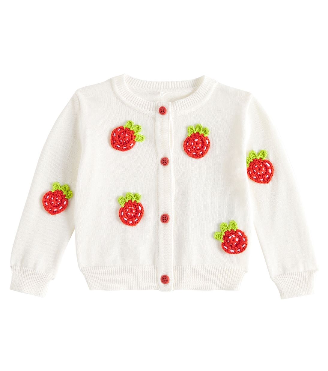 Вышитый хлопковый кардиган Stella McCartney Kids, слоновая кость 
Вышитый хлопковый кардиган Stella McCartney Kids, слоновая кость