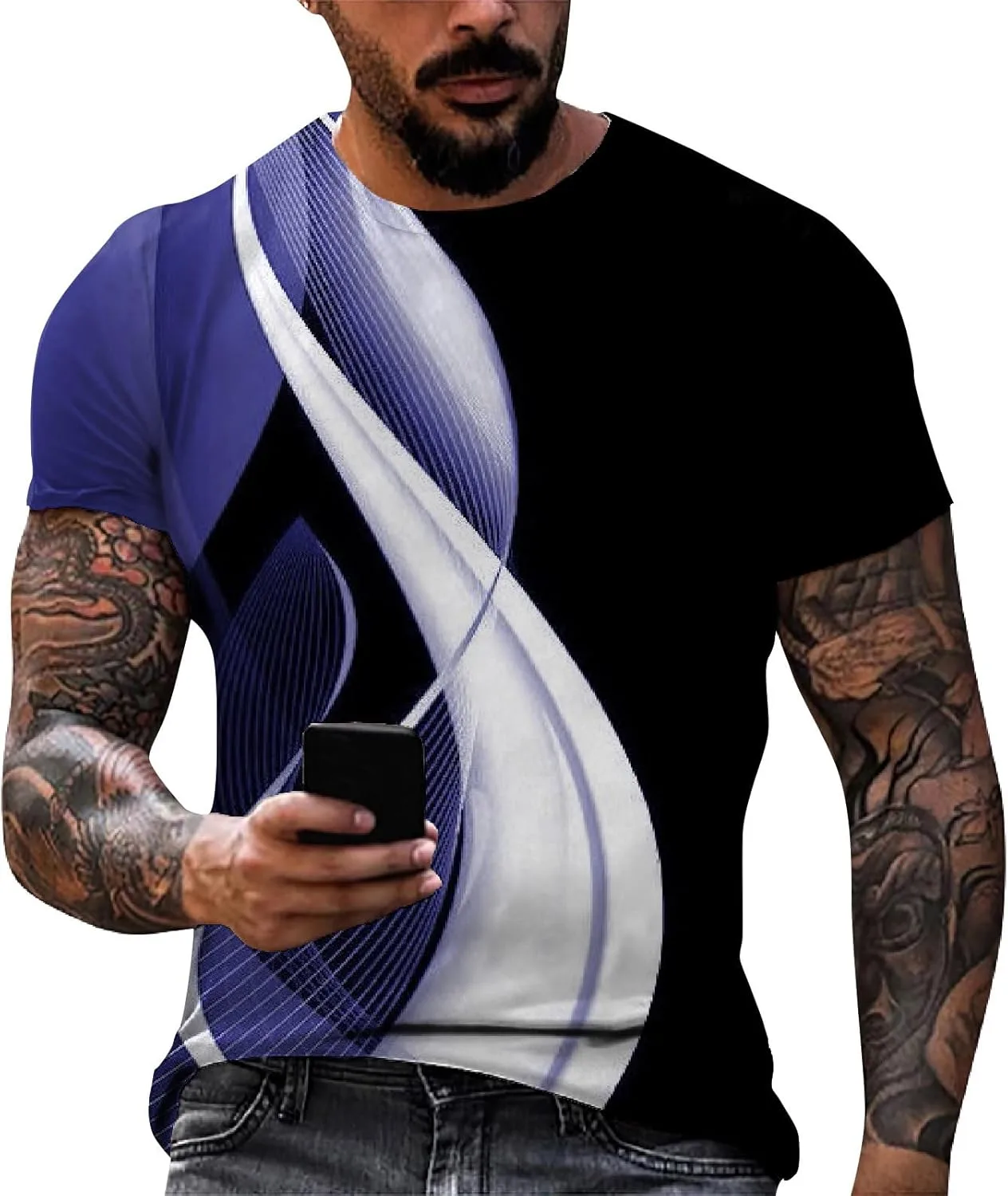 Ymosrh мужская футболка с принтом, Casual, короткий рукав, размеры S-3XL
Ymosrh мужская футболка с принтом, Casual, короткий рукав, размеры S-3XL