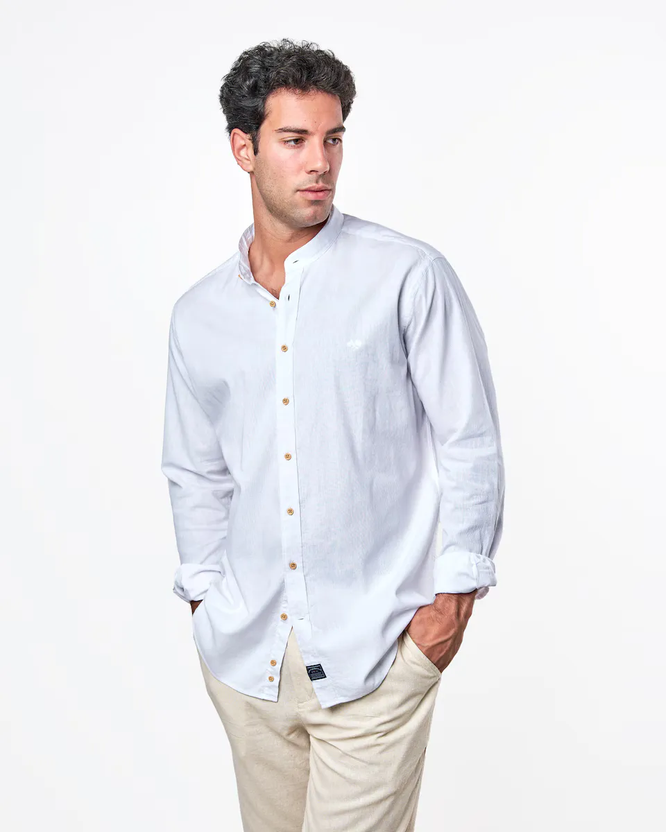 Мужская рубашка в деревенском стиле, классический крой, полоска Spagnolo, белый
Мужская рубашка в деревенском стиле, классический крой, полоска Spagnolo, белый