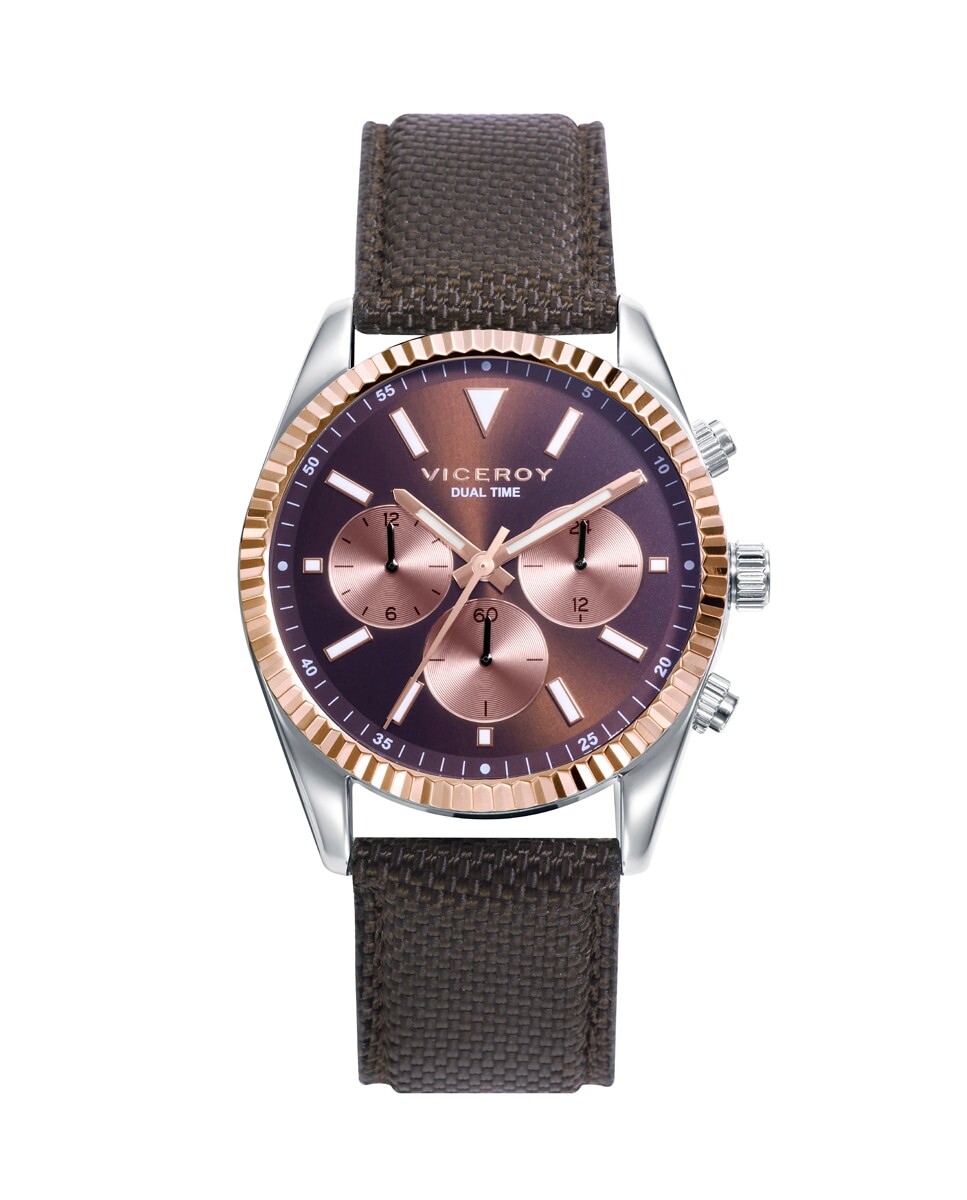 Шикарные мужские часы со стальным корпусом и черным нейлоновым ремешком Viceroy, коричневый
Шикарные мужские часы со стальным корпусом и черным нейлоновым ремешком Viceroy, коричневый