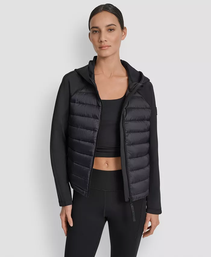 Женская куртка-пуховик стеганая High Low Hem Scuba Mixed Dkny, черный
Женская куртка-пуховик стеганая High Low Hem Scuba Mixed Dkny, черный