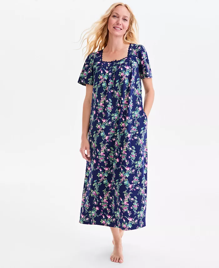 Женская хлопковая ночная рубашка с короткими рукавами и кружевной отделкой Charter Club, синий
Женская хлопковая ночная рубашка с короткими рукавами и кружевной отделкой Charter Club, синий