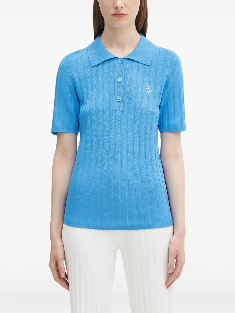 Рубашка поло в рубчик Sporty & Rich, синий
Рубашка поло в рубчик Sporty & Rich, синий