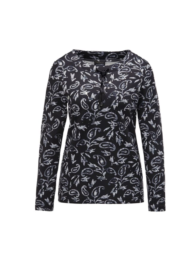 Короткий размер: рубашка с длинными рукавами и металлизированным принтом. Goldner, мультиколор
Короткий размер: рубашка с длинными рукавами и металлизированным принтом. Goldner, мультиколор