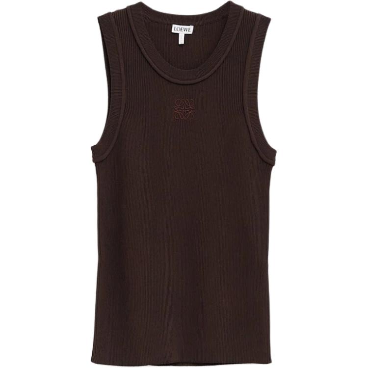 Топ с вышитым логотипом LOEWE, коричневый
Топ с вышитым логотипом LOEWE, коричневый