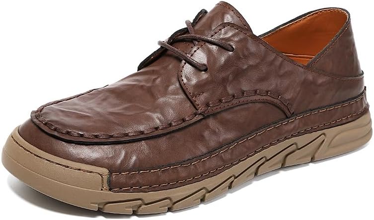 Мужские повседневные кожаные лоферы Ретро формальные деловые туфли Нескользящие модные легкие комфортные оксфорды Asifn, коричневый
Мужские повседневные кожаные лоферы Ретро формальные деловые туфли Нескользящие модные легкие комфортные оксфорды Asifn, коричневый
