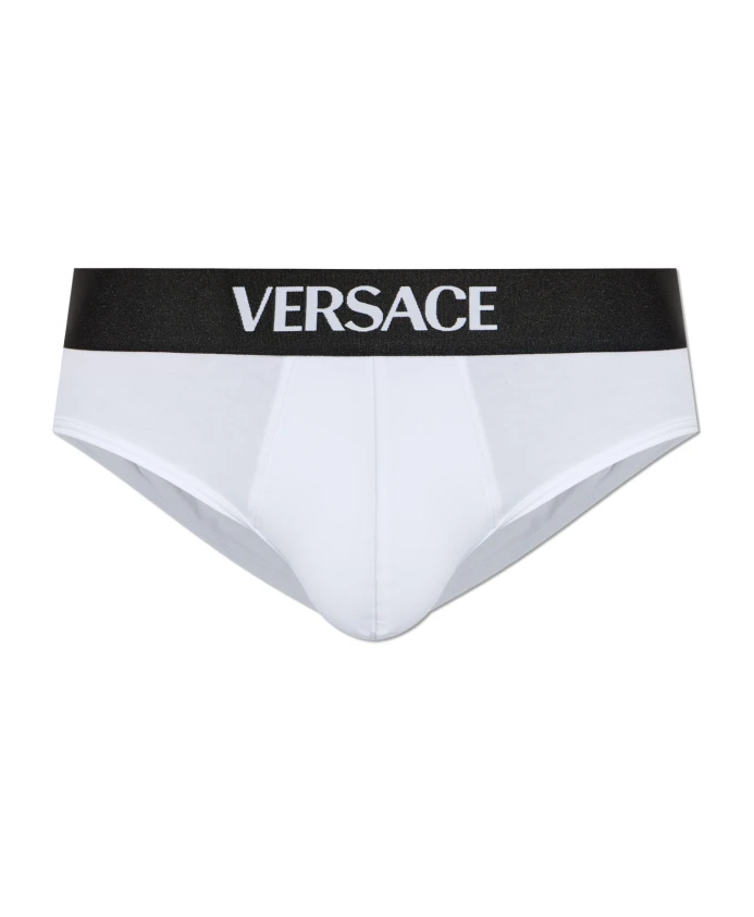 Хлопковые трусы с логотипом Versace, белый
Хлопковые трусы с логотипом Versace, белый